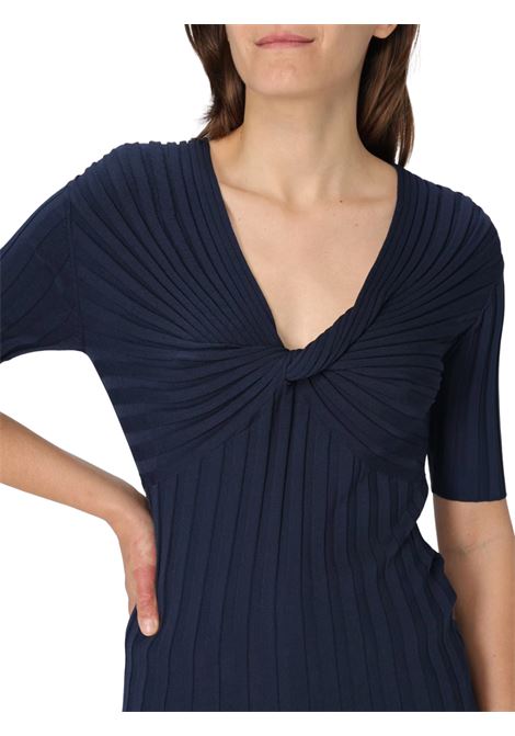 Maglia a v Liu Jo in misto viscosa a coste Liu Jo | WA5340MS55N93921